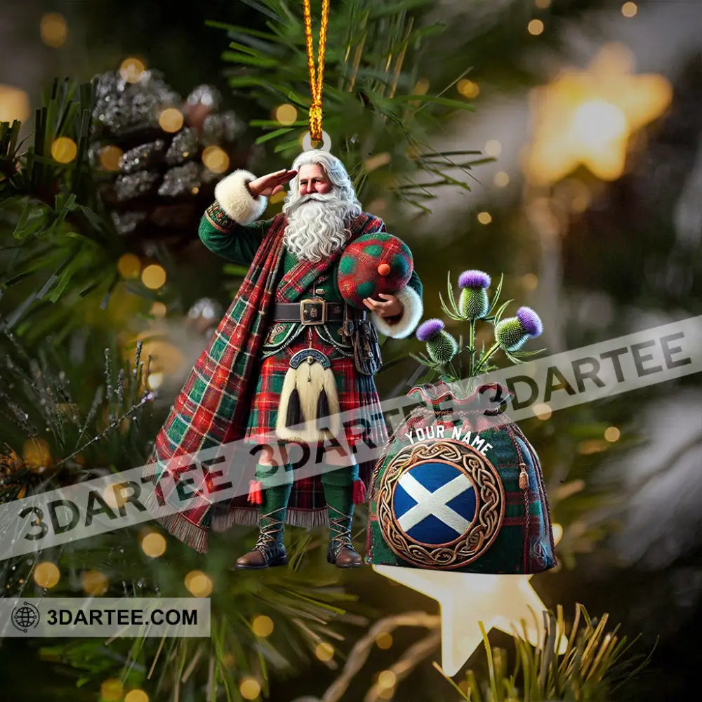 Scottish Cartoon Christmas Home Decor Christmas Ornament Personalized Ornament Ornament