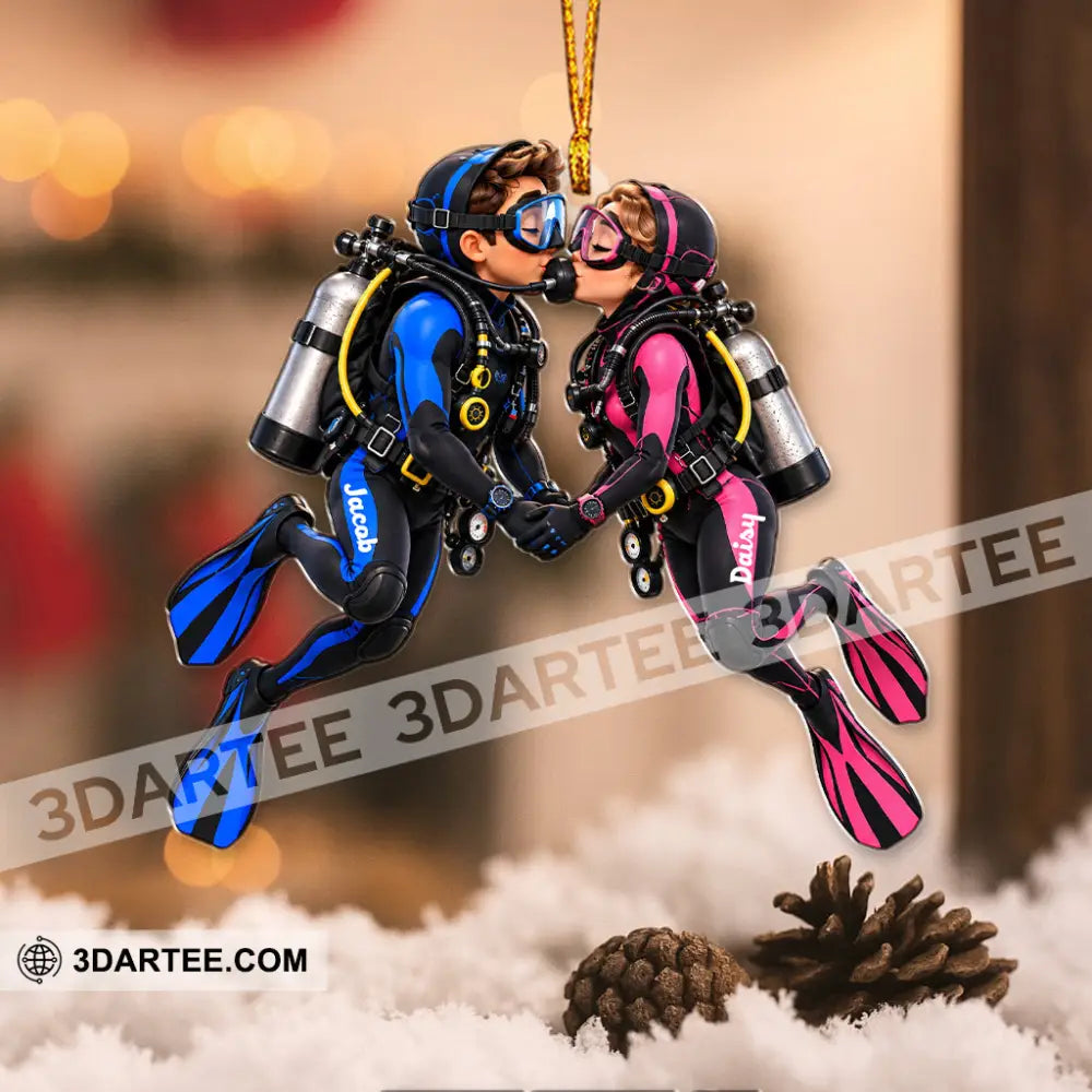 Scuba Diving Home Decor Christmas Ornament Personalized Ornament - Ornament