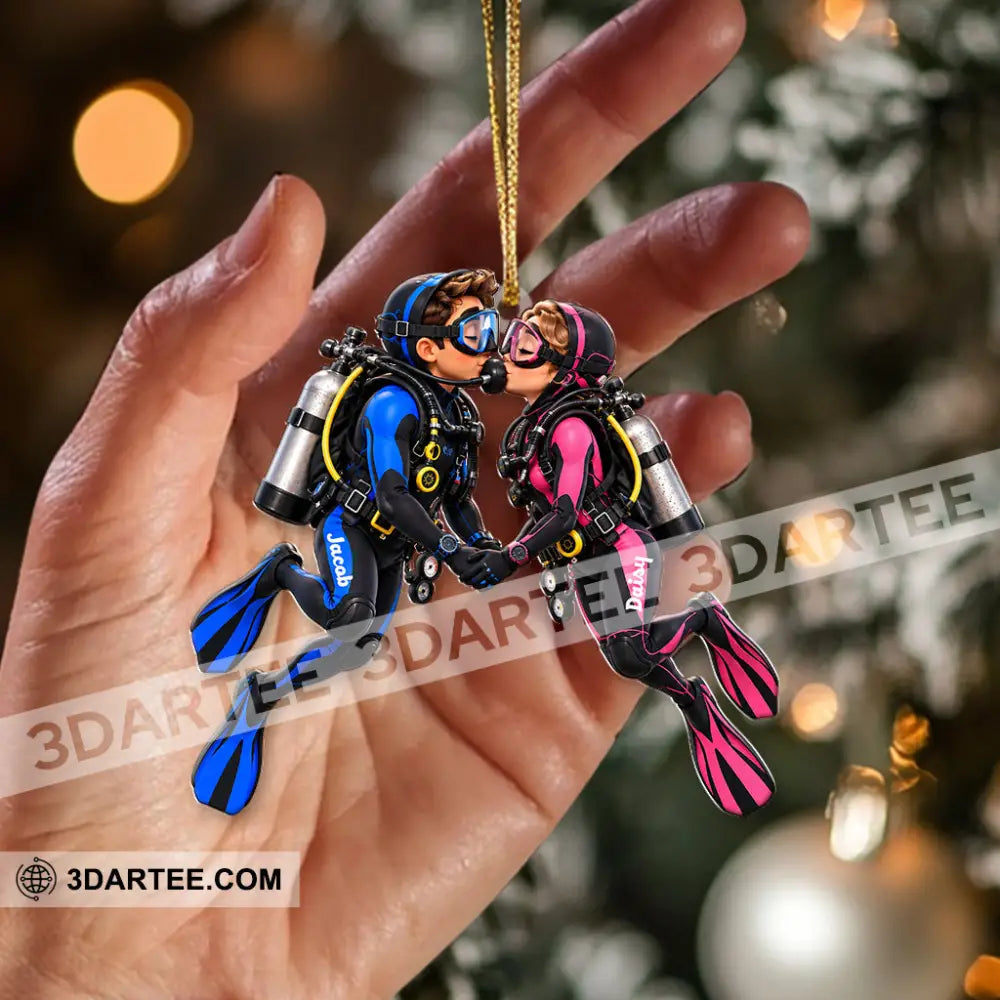 Scuba Diving Home Decor Christmas Ornament Personalized Ornament - Ornament