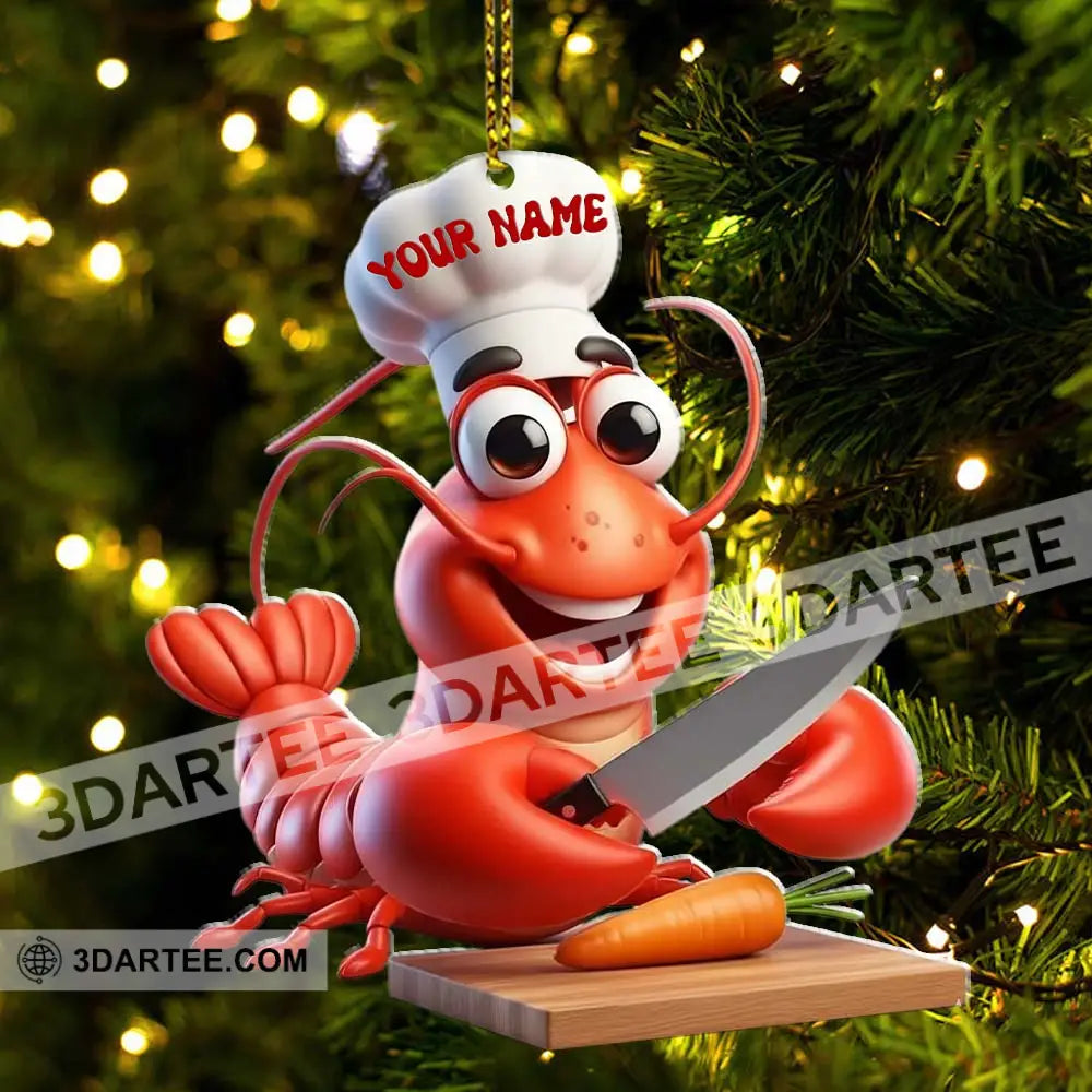 Seafood Chef Lobster Home Decor Christmas Ornament Personalized Ornament Ornament