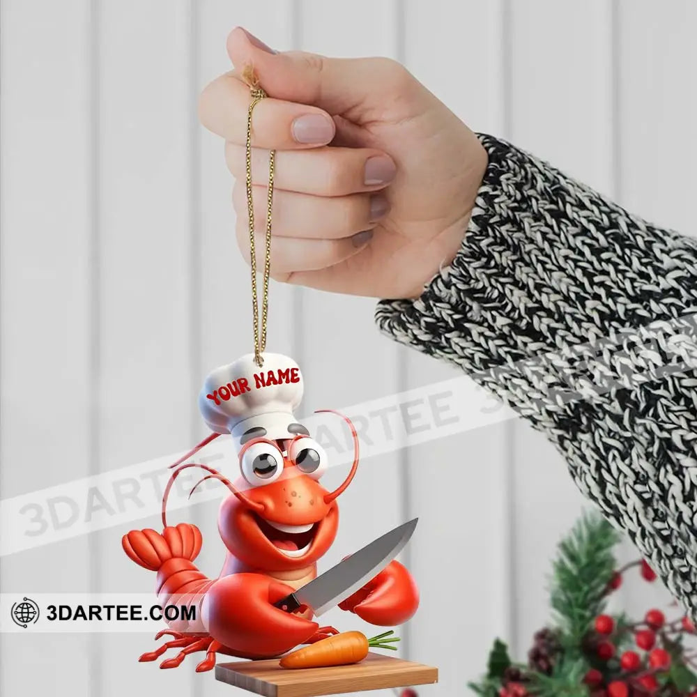 Seafood Chef Lobster Home Decor Christmas Ornament Personalized Ornament Ornament