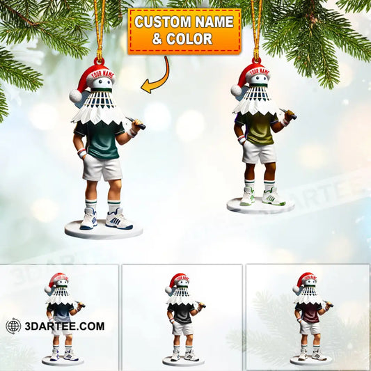 Shuttlecock Badminton Christmas Ornament Personalized Ornament 3.54’’ / 1 Ornament Ornament