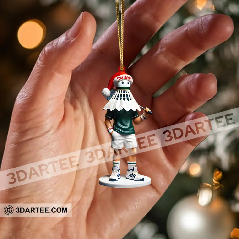 Shuttlecock Badminton Christmas Ornament Personalized Ornament Ornament