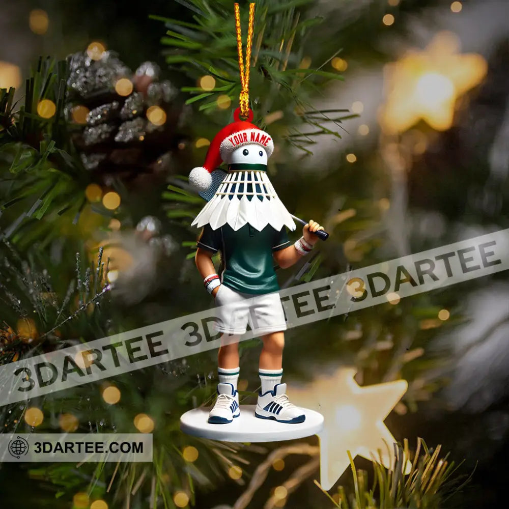 Shuttlecock Badminton Christmas Ornament Personalized Ornament Ornament