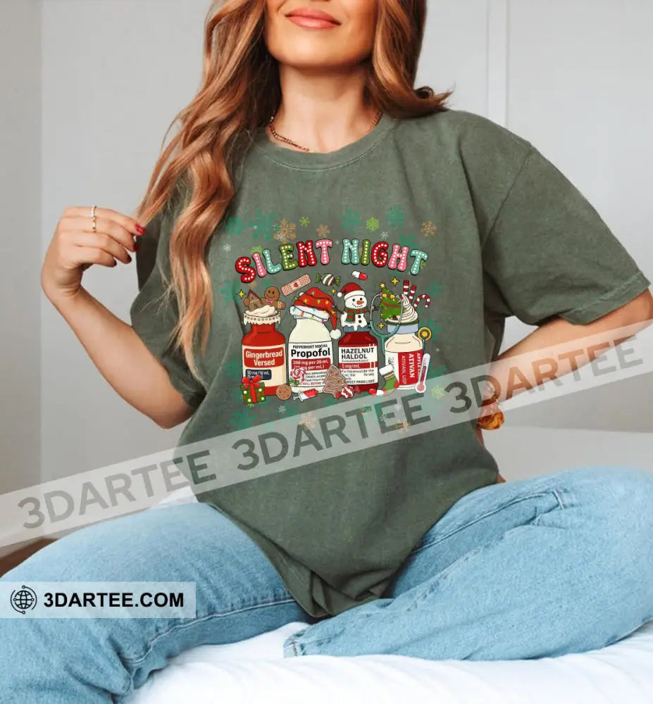 Silent Night Gift For Christmas Hoodie Apparel