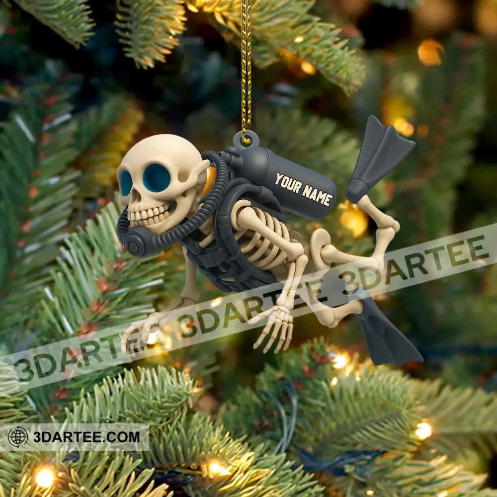 Skull Diving Home Decor Christmas Ornament Personalized Ornament Ornament