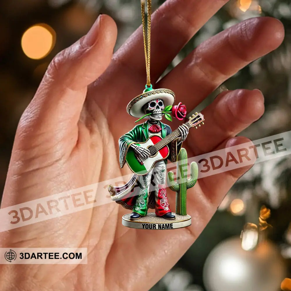 Skull Musican Home Decor Christmas Ornament Personalized Ornament Ornament