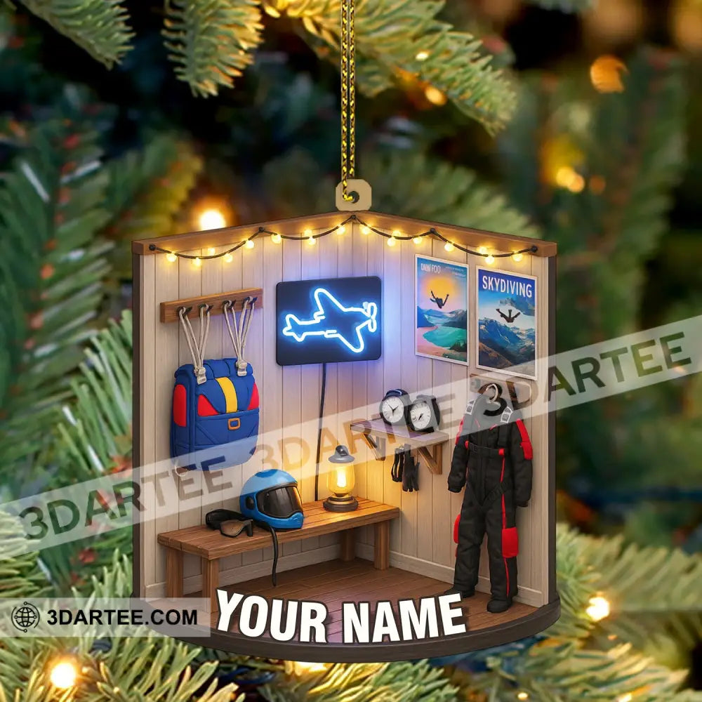 Skydiving Corner Home Decor Christmas Ornament Personalized Ornament Ornament