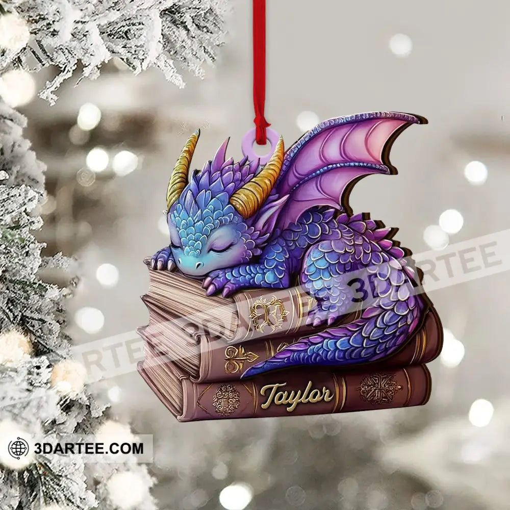 Sleeping Little Dragon Christmas Ornament Personalized Ornament Ornament