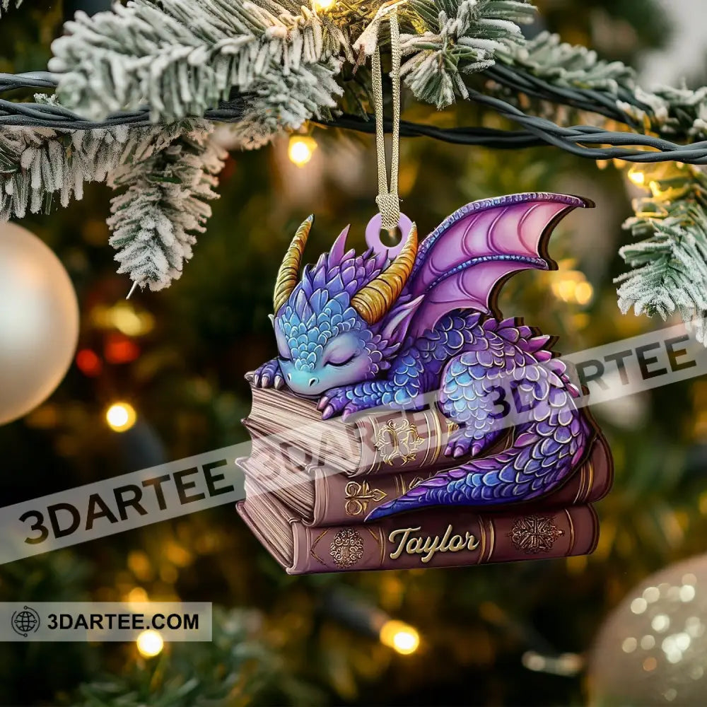 Sleeping Little Dragon Christmas Ornament Personalized Ornament Ornament