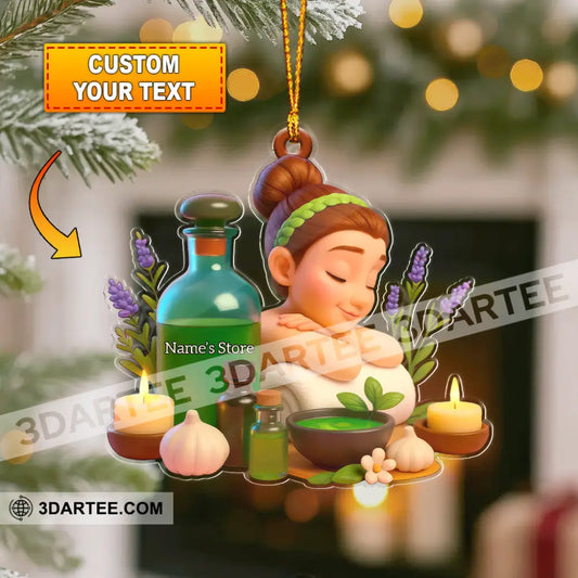 Spa Day Herbal Beauty Relaxation Home Decor Christmas Ornament Personalized Ornament 3.54’’ / 1 Ornament Ornament