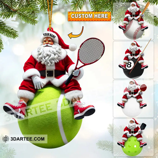 Sport Lover Santa Home Decor Christmas Ornament Personalized Ornament Ornament