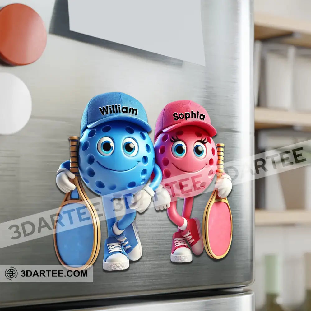 Sporty Couple Fridge Magnet - Personalized