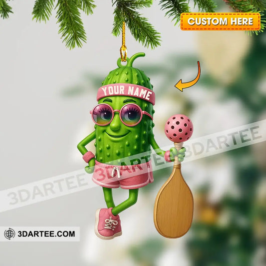 Sporty Cucumber Christmas Home Decor Christmas Ornament Personalized Ornament 3.54’’ / 1 Ornament Ornament