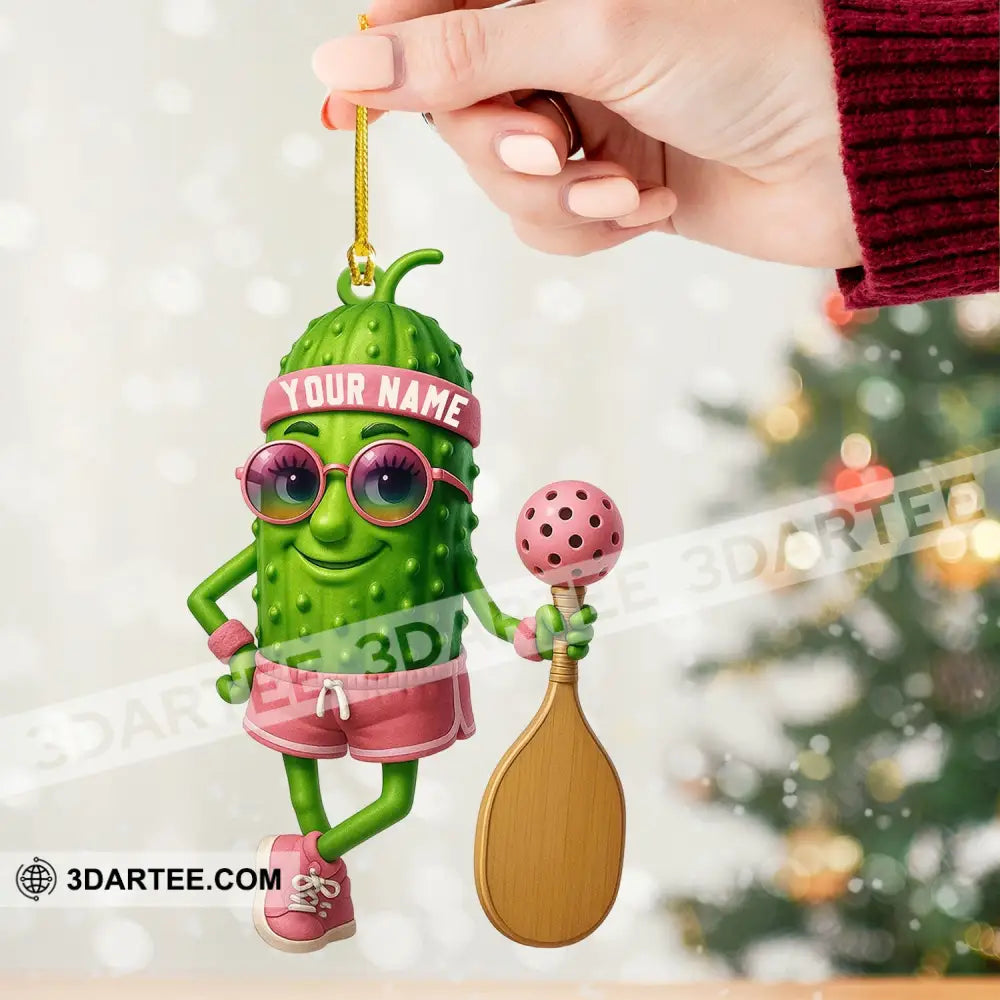 Sporty Cucumber Christmas Home Decor Christmas Ornament Personalized Ornament Ornament