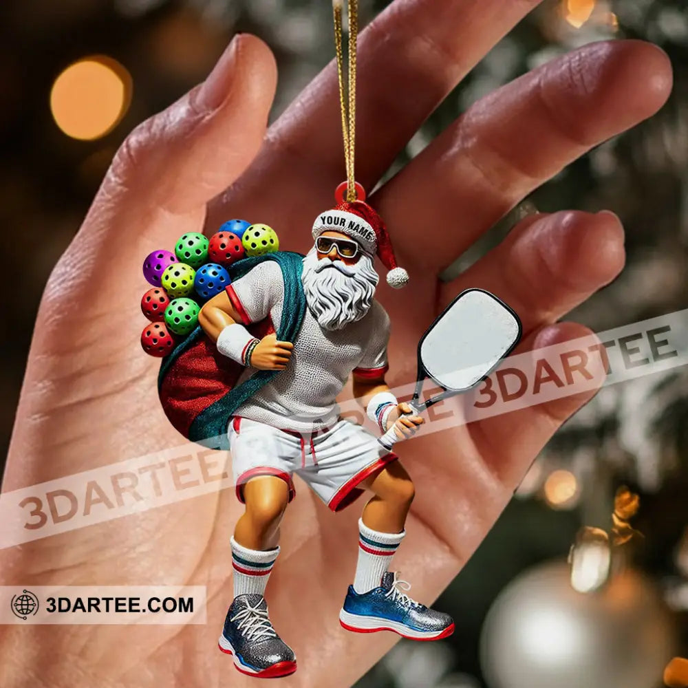 Sporty Santa Christmas Home Decor Christmas Ornament Personalized Ornament Ornament
