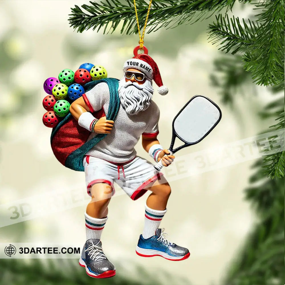 Sporty Santa Christmas Home Decor Christmas Ornament Personalized Ornament Ornament