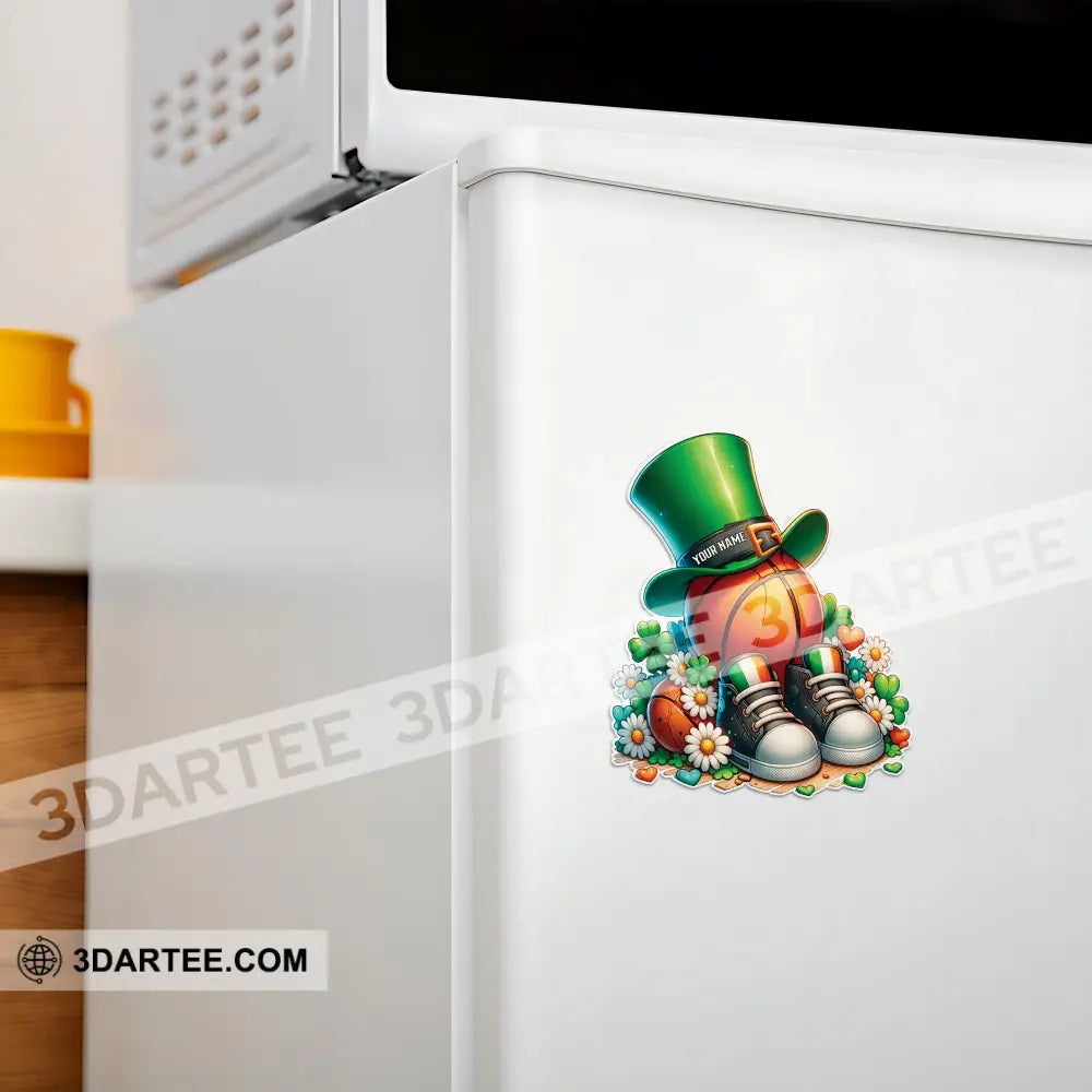 St Patrick’s Day Basketball Fridge Magnet - Personalized