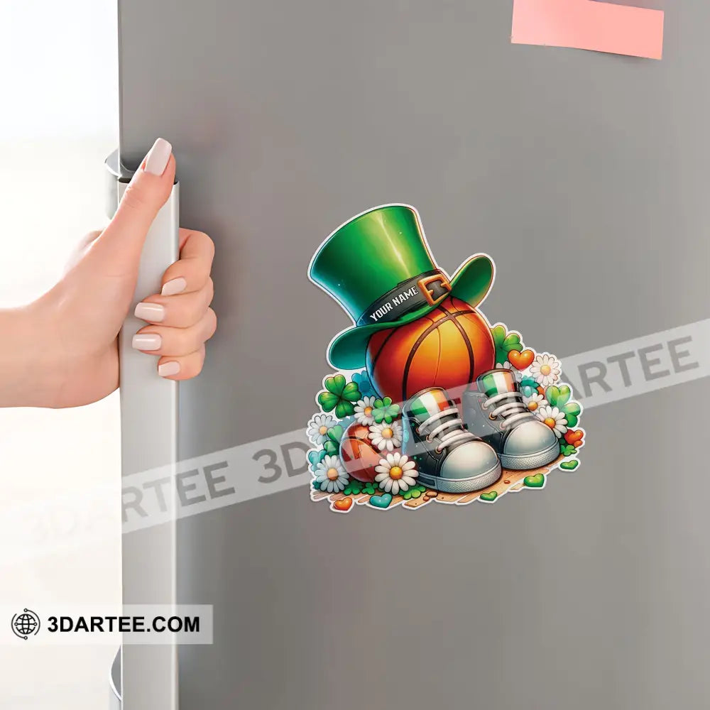 St Patrick’s Day Basketball Fridge Magnet - Personalized