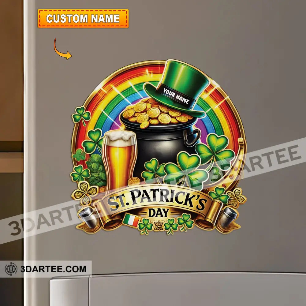 St Patrick’s Day Fridge Magnet - Personalized 3.54’’ / 1 Piece