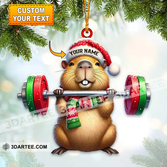 Strong Hamster Home Decor Christmas Ornament Personalized Ornament 3.54’’ / 1 Ornament Ornament