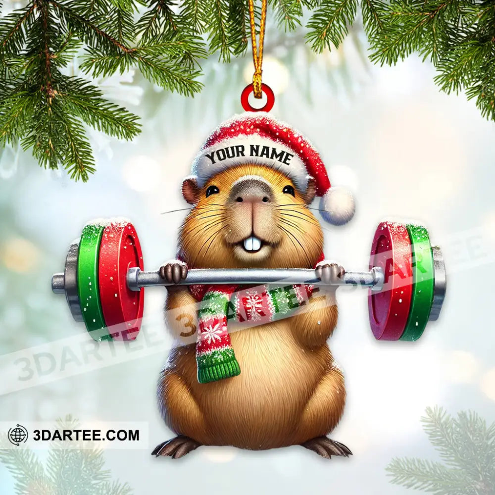 Strong Hamster Home Decor Christmas Ornament Personalized Ornament Ornament