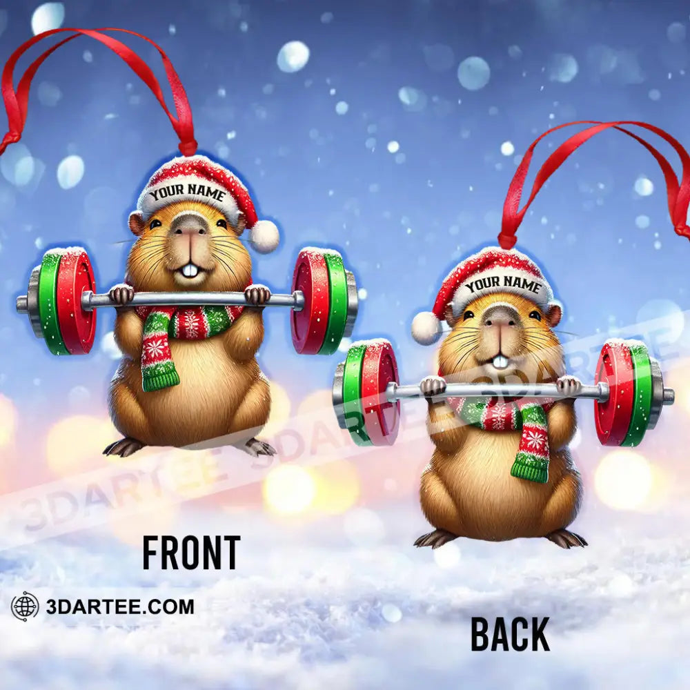 Strong Hamster Home Decor Christmas Ornament Personalized Ornament Ornament