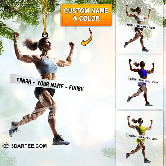 Strong Woman Home Decor Christmas Ornament Personalized Ornament 3.54’’ / 1 Ornament Ornament