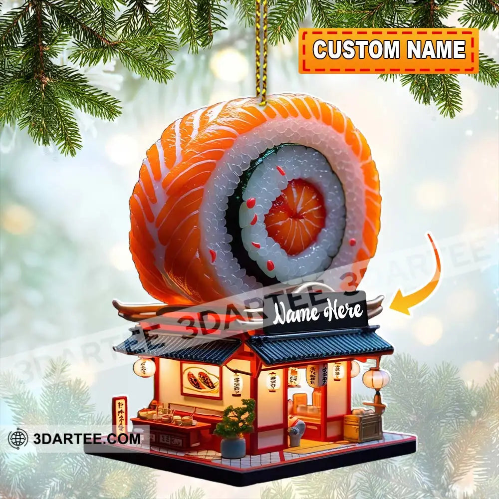 Sushi Restaurant Home Decor Christmas Ornament Personalized Ornament Ornament