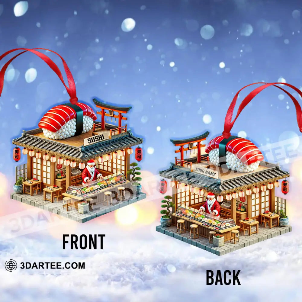 Sushi Shop Home Decor Christmas Ornament Personalized Ornament Ornament
