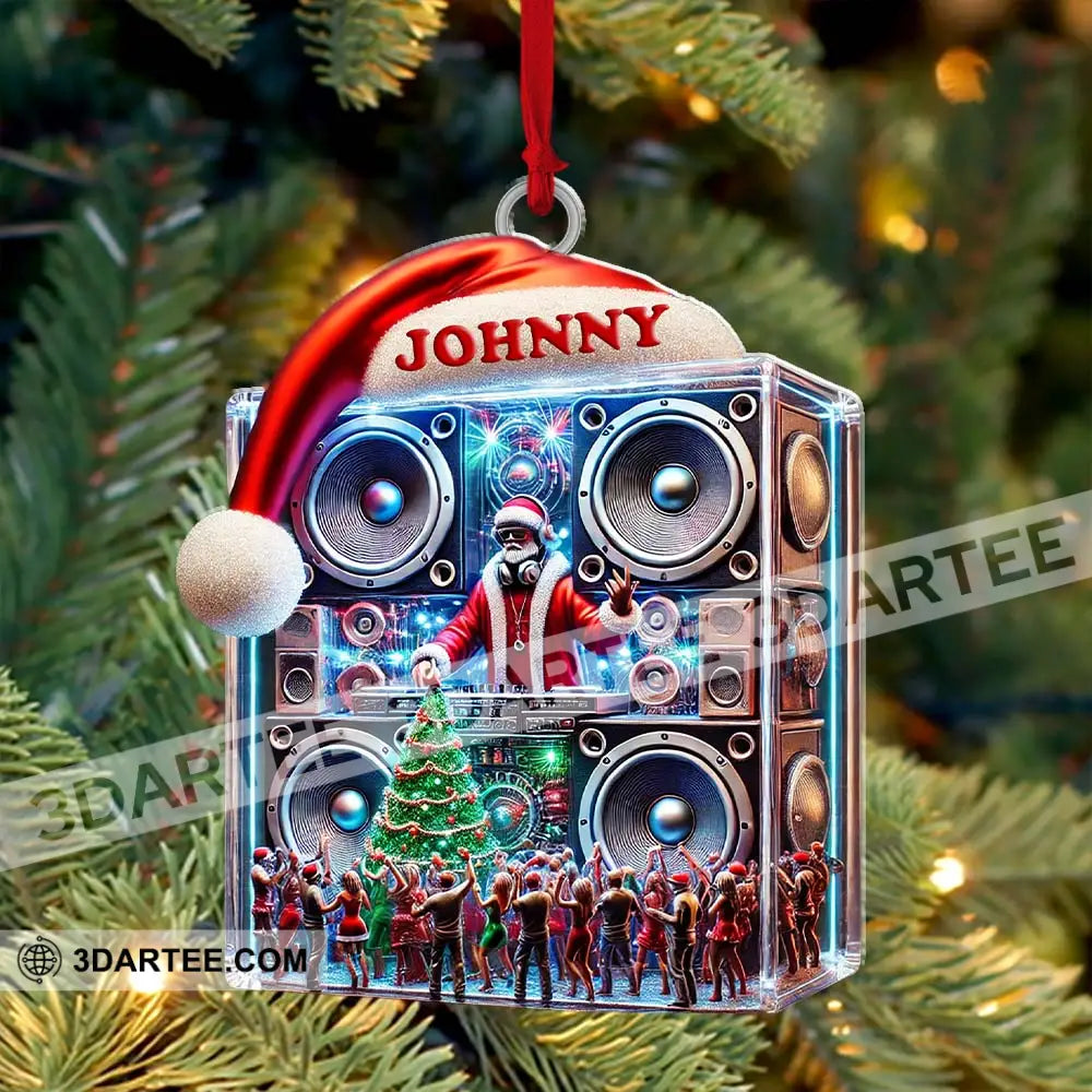 Swag DJ Santa Christmas Ornament Personalized Ornament Ornament