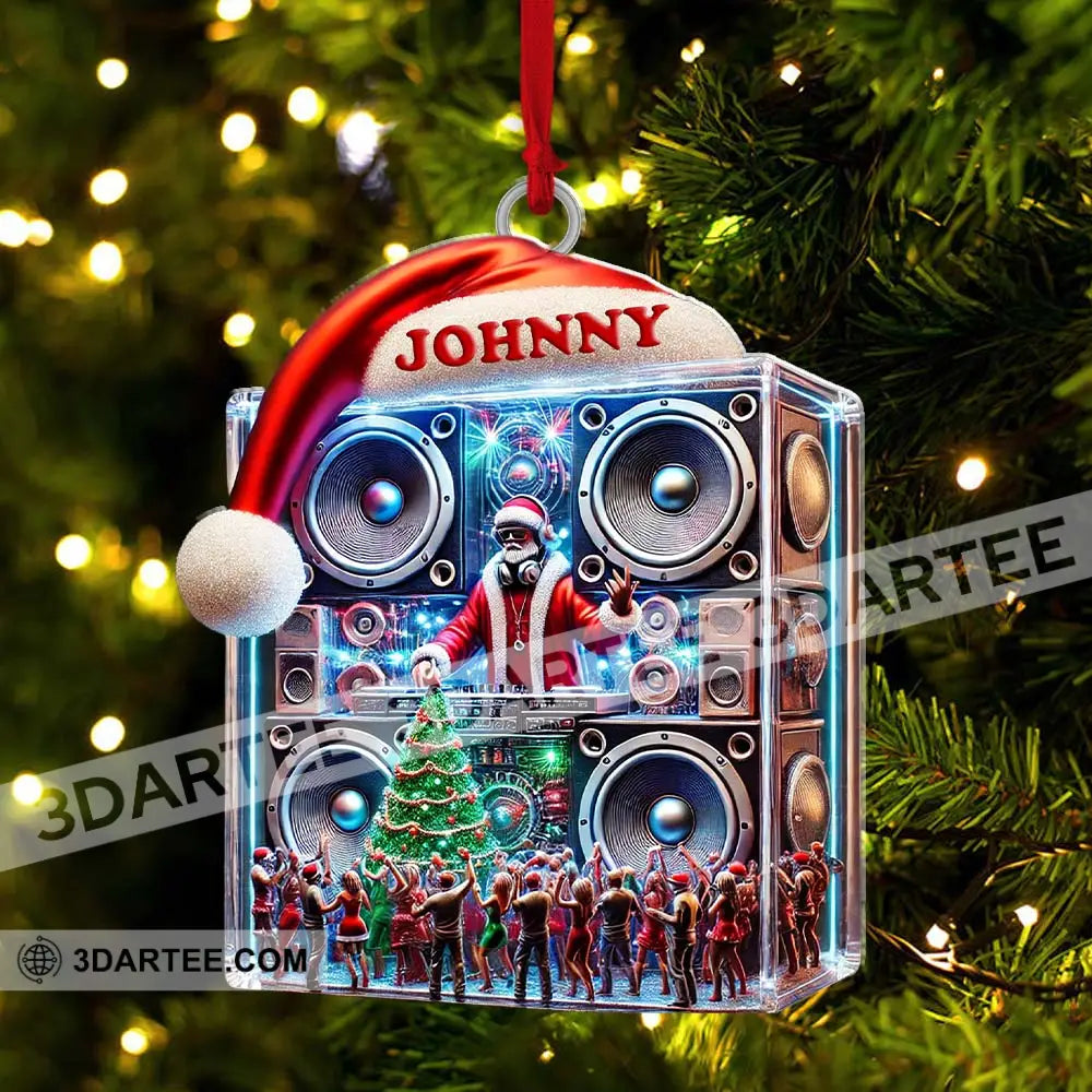 Swag DJ Santa Christmas Ornament Personalized Ornament Ornament