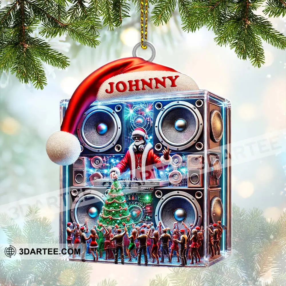 Swag DJ Santa Christmas Ornament Personalized Ornament Ornament