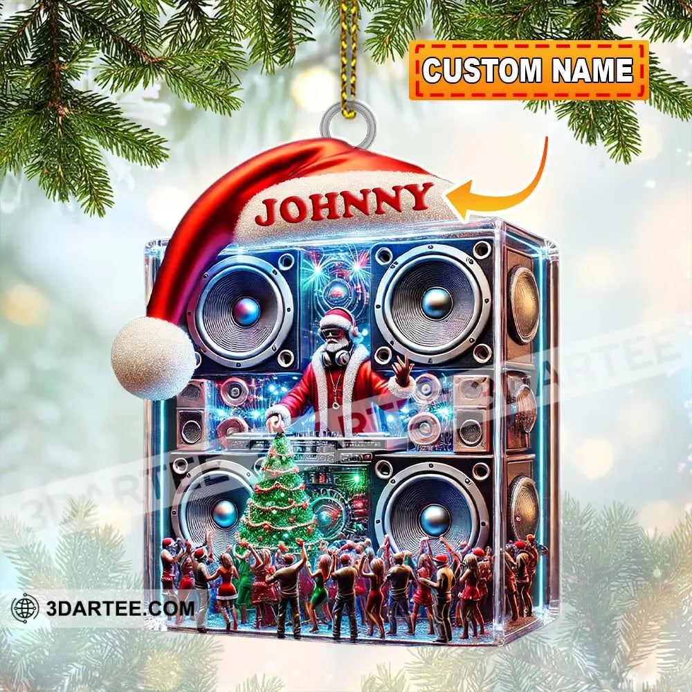 Swag DJ Santa Christmas Ornament Personalized Ornament Ornament