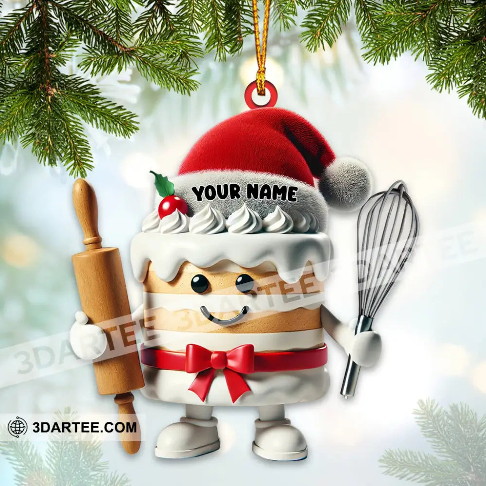 Sweet Cream Cake Christmas Ornament Personalized Ornament Ornament