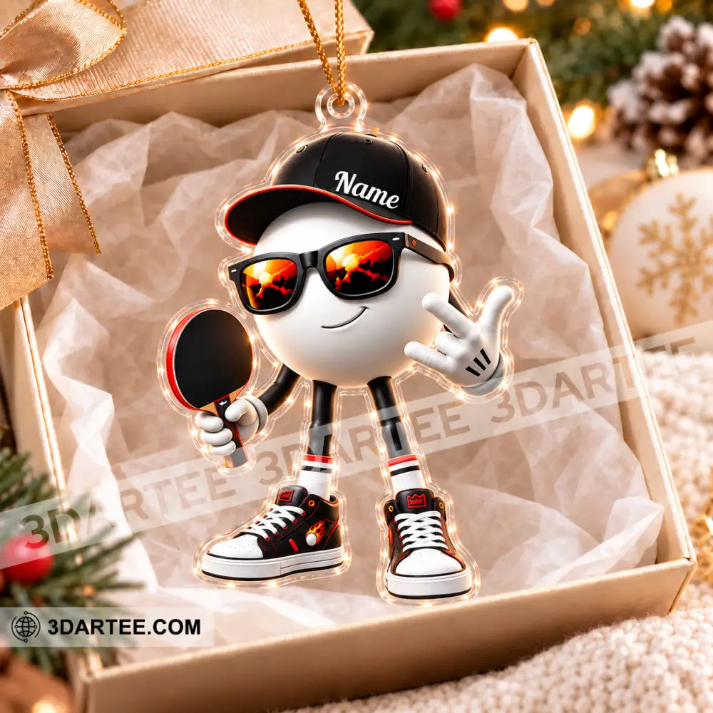 Table Tennis Home Decor Christmas Ornament Personalized Ornament - Ornament