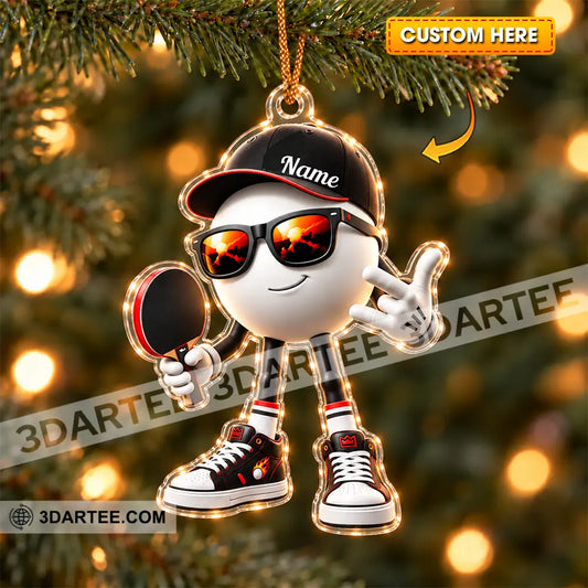 Table Tennis Home Decor Christmas Ornament Personalized Ornament - 3.54’’ / 1 Ornament - Ornament