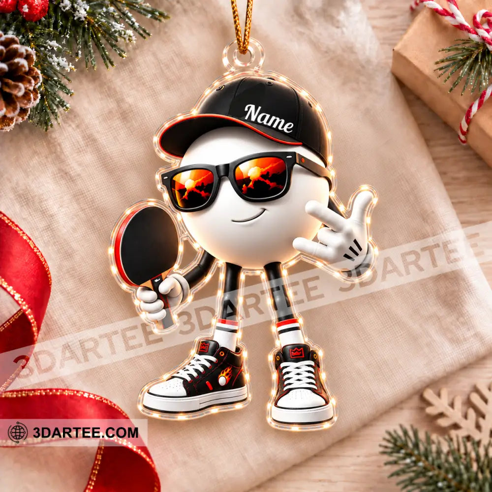 Table Tennis Home Decor Christmas Ornament Personalized Ornament - Ornament