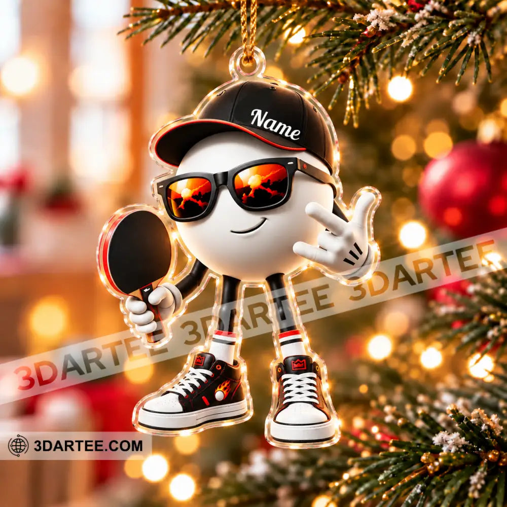 Table Tennis Home Decor Christmas Ornament Personalized Ornament - Ornament