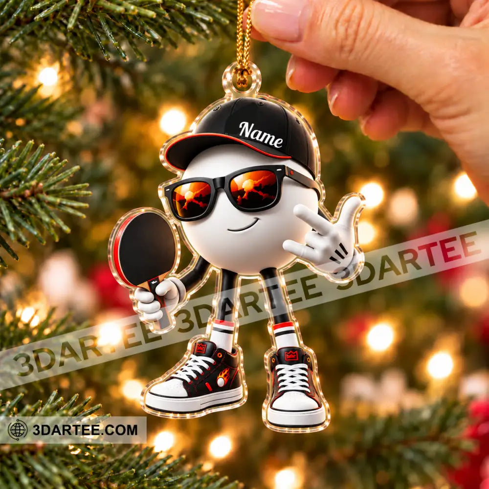 Table Tennis Home Decor Christmas Ornament Personalized Ornament - Ornament