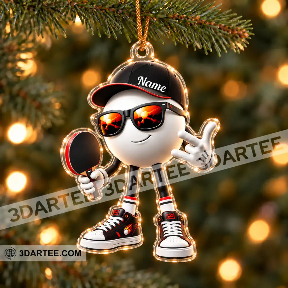 Table Tennis Home Decor Christmas Ornament Personalized Ornament - Ornament