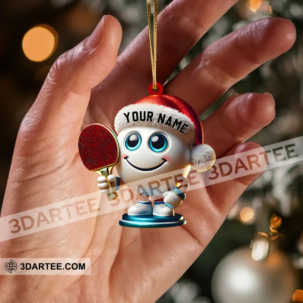 Table Tennis Racket And Ball Home Decor Christmas Ornament Personalized Ornament Ornament