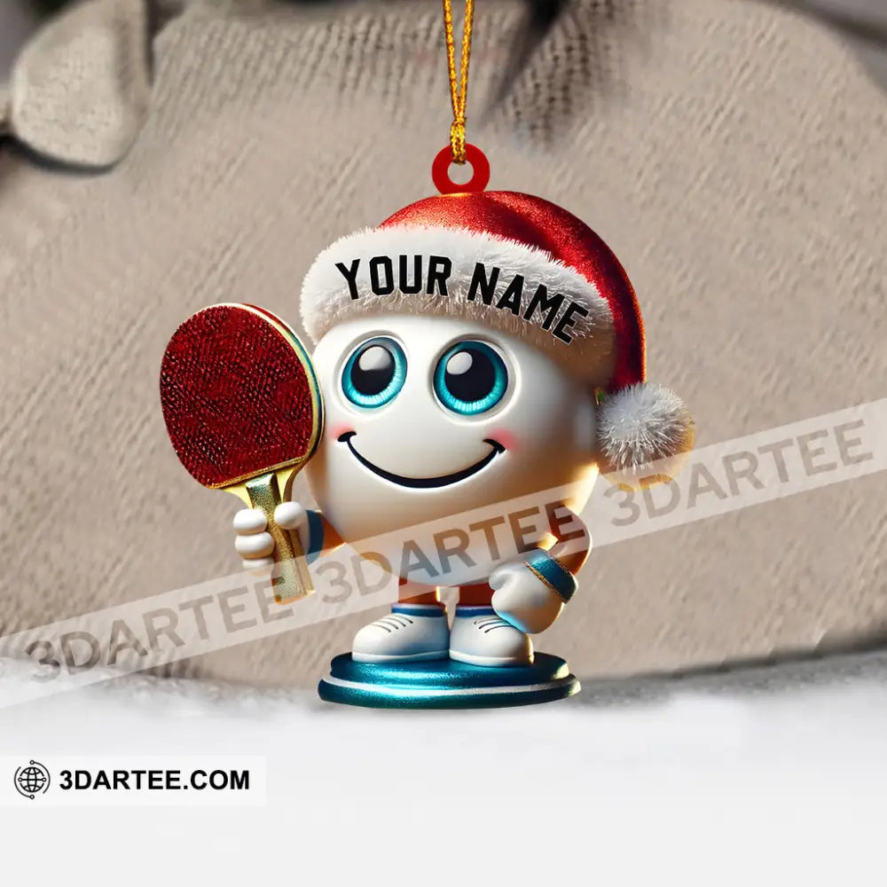 Table Tennis Racket And Ball Home Decor Christmas Ornament Personalized Ornament Ornament