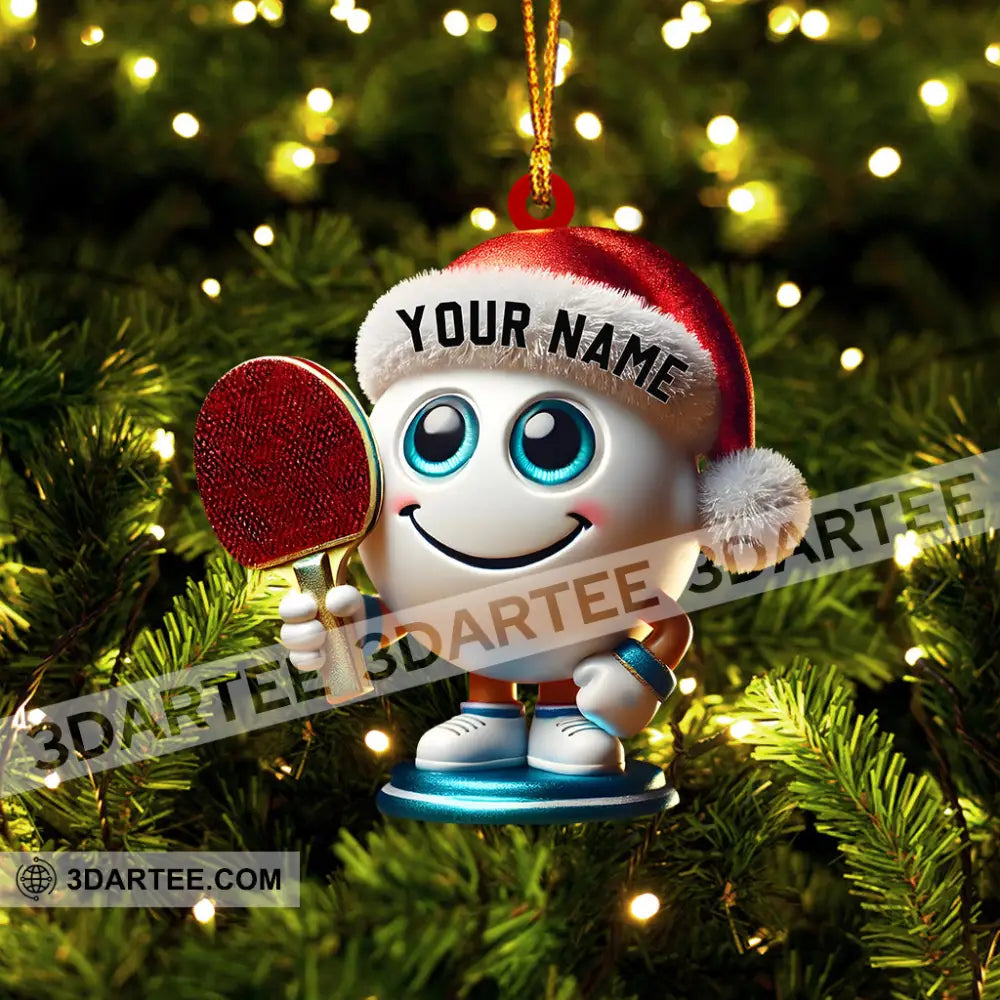 Table Tennis Racket And Ball Home Decor Christmas Ornament Personalized Ornament Ornament