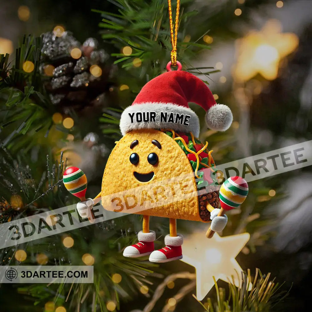 Taco Christmas Home Decor Christmas Ornament Personalized Ornament Ornament
