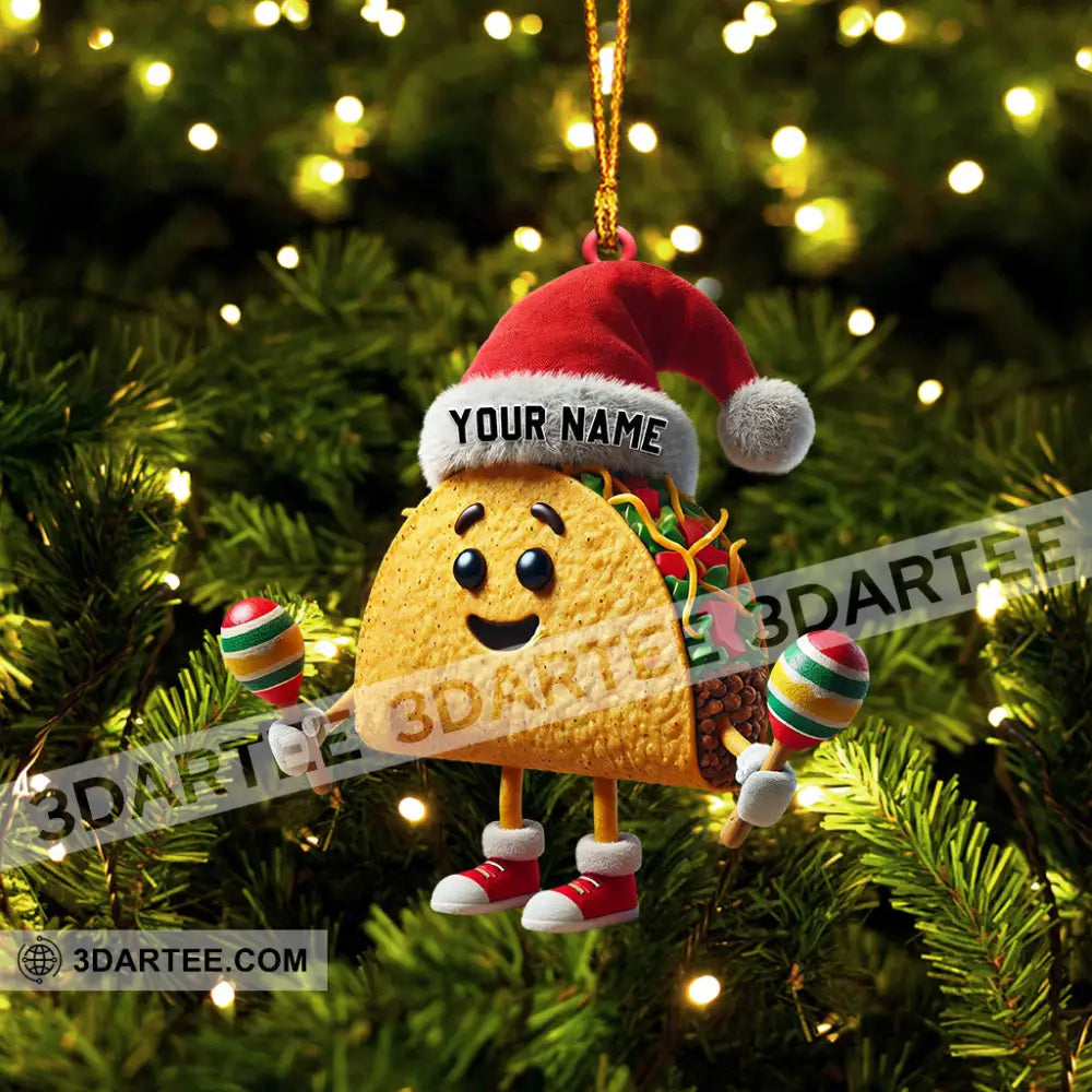 Taco Christmas Home Decor Christmas Ornament Personalized Ornament Ornament