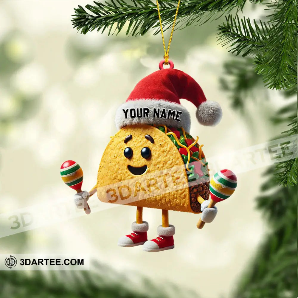 Taco Christmas Home Decor Christmas Ornament Personalized Ornament Ornament