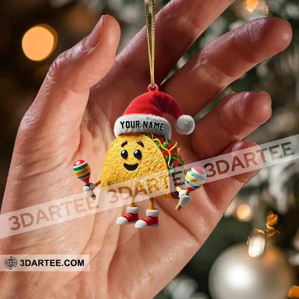 Taco Christmas Home Decor Christmas Ornament Personalized Ornament Ornament