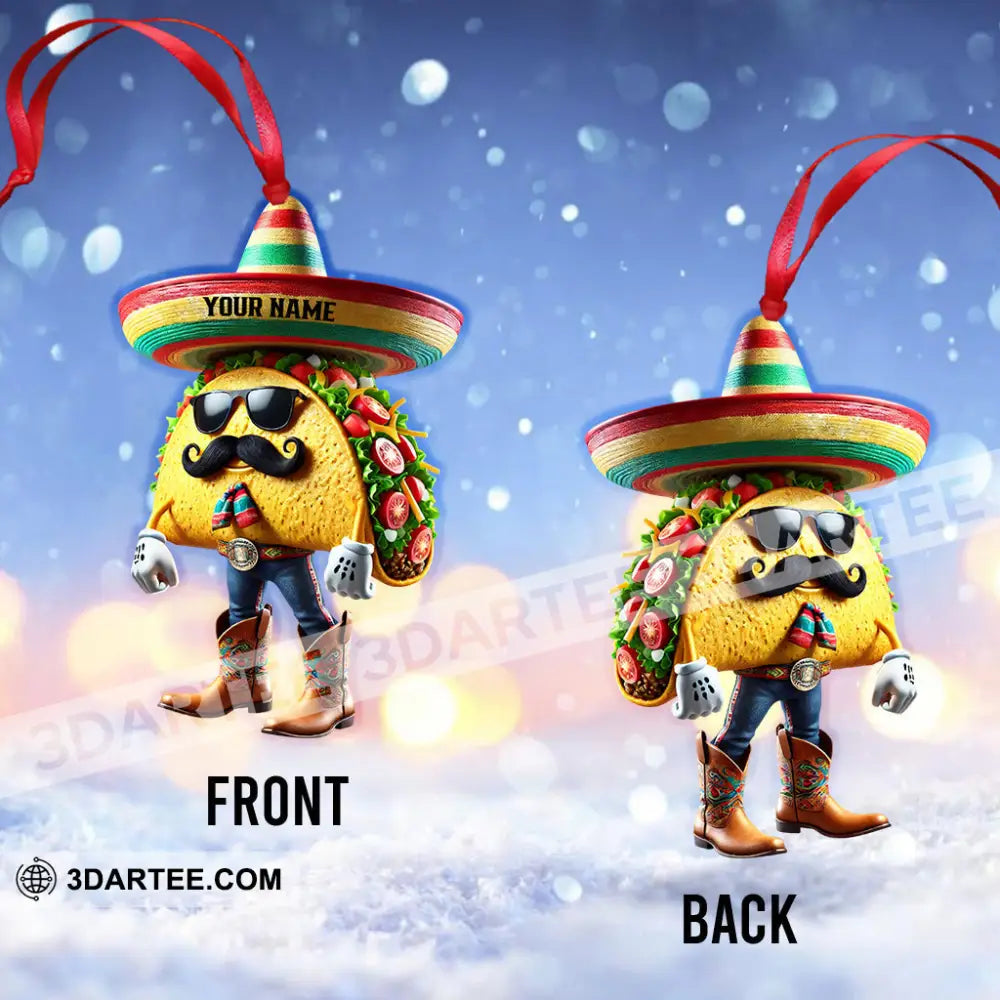 Tacos Mexican Home Decor Christmas Ornament Personalized Ornament Ornament