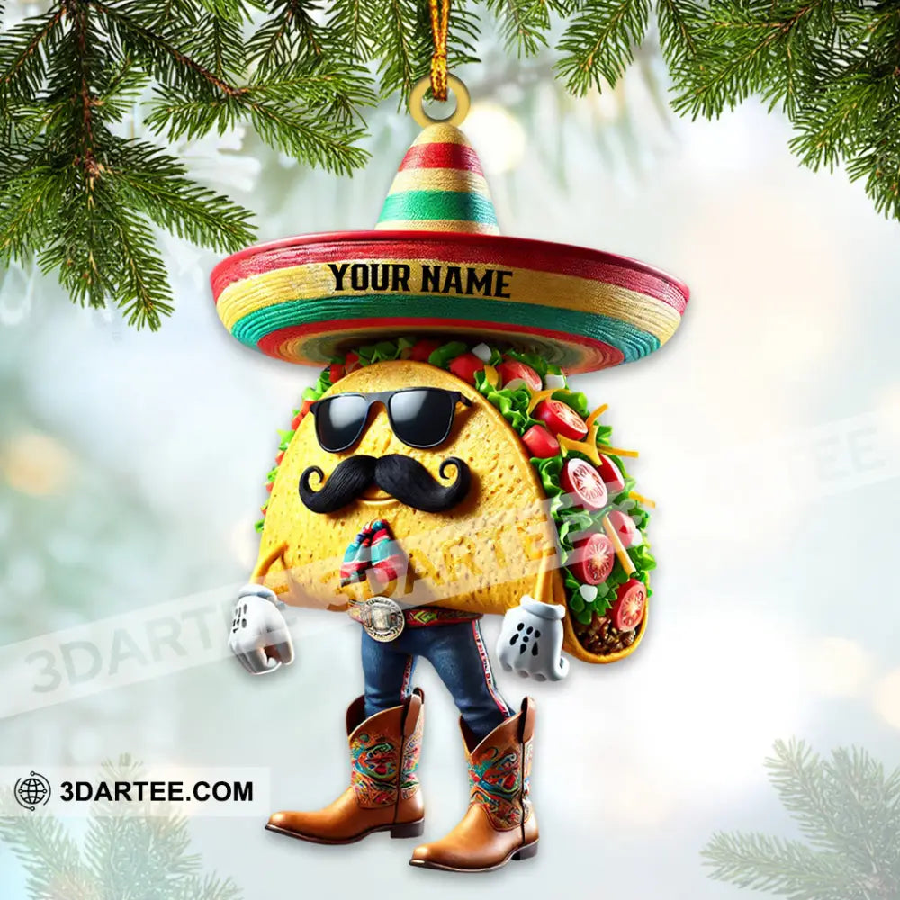 Tacos Mexican Home Decor Christmas Ornament Personalized Ornament Ornament